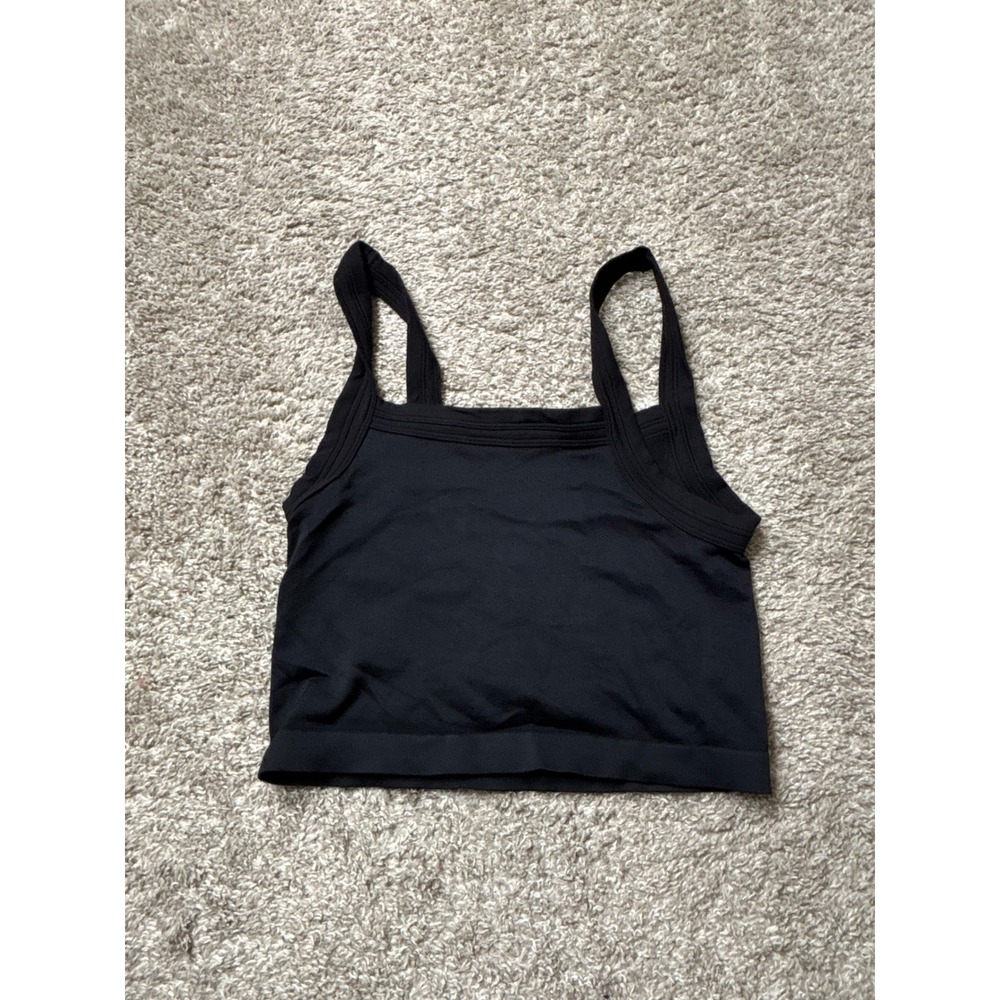 Out From Under Urban Outfitters Drew Seamless Cami Black Ribbed Crop Tank M/L